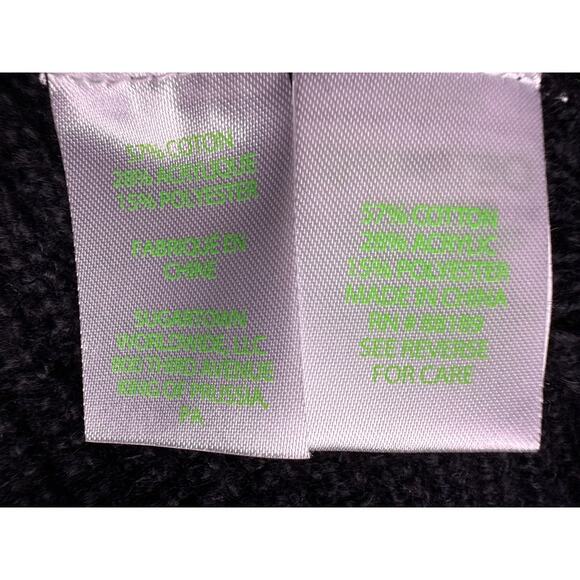 Lilly Pulitzer Sweater Neuve Black Baubles Women's M Blouson Sleeves Crew Neck - Picture 5 of 6